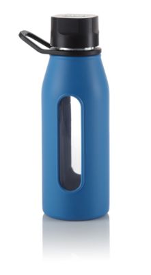 Blue Glass Silicone Bottle